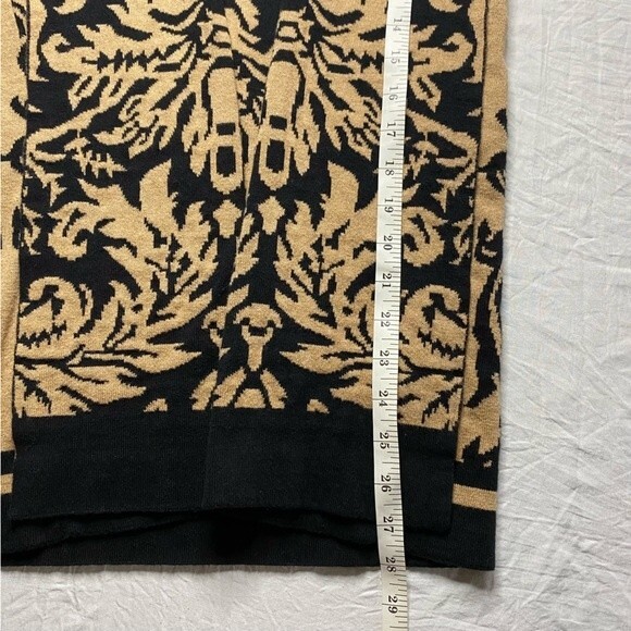 Soft Surroundings Westcourt Cardigan Sweater Tan Black 100% Cotton Size XS - Picture 9 of 9